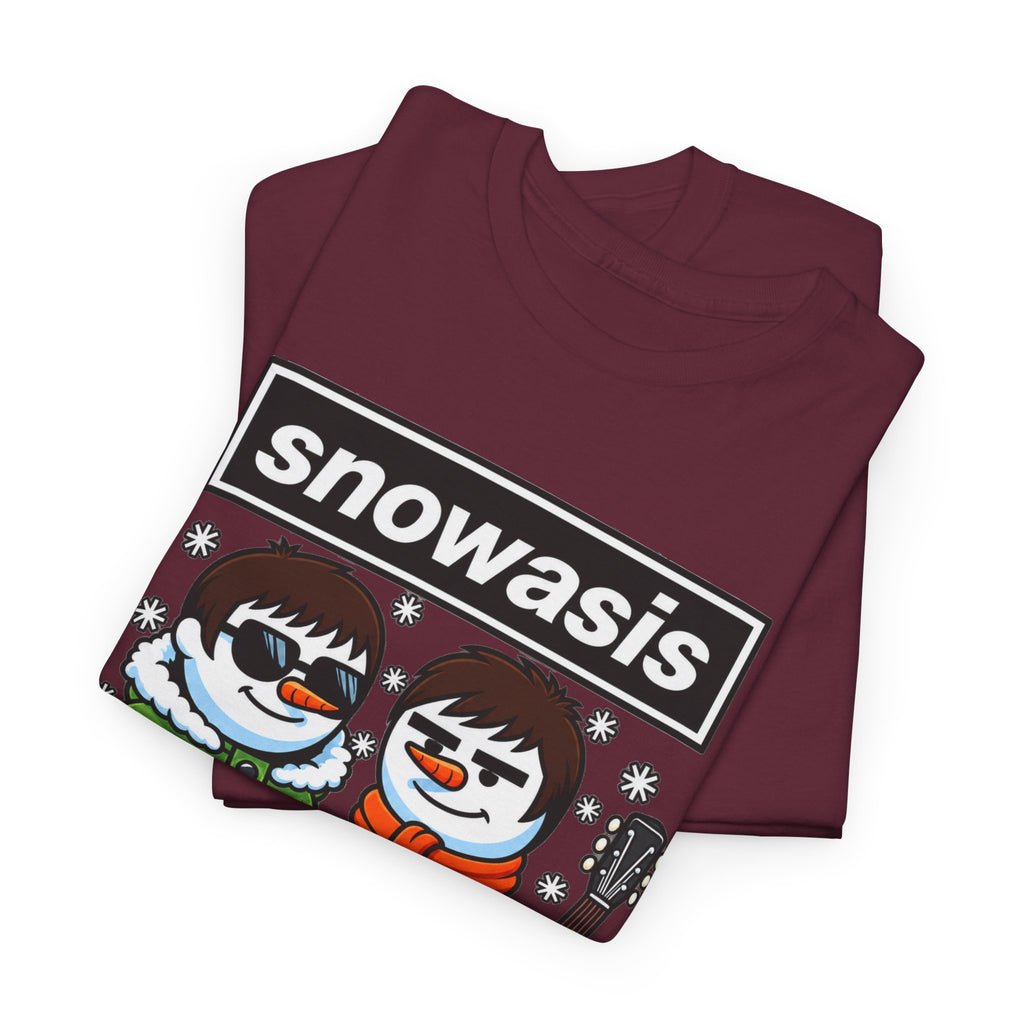 Snowasis ‘Some Might Sleigh’ Christmas Snowman #Oasis Inspired Cotton T-Shirt / Tee