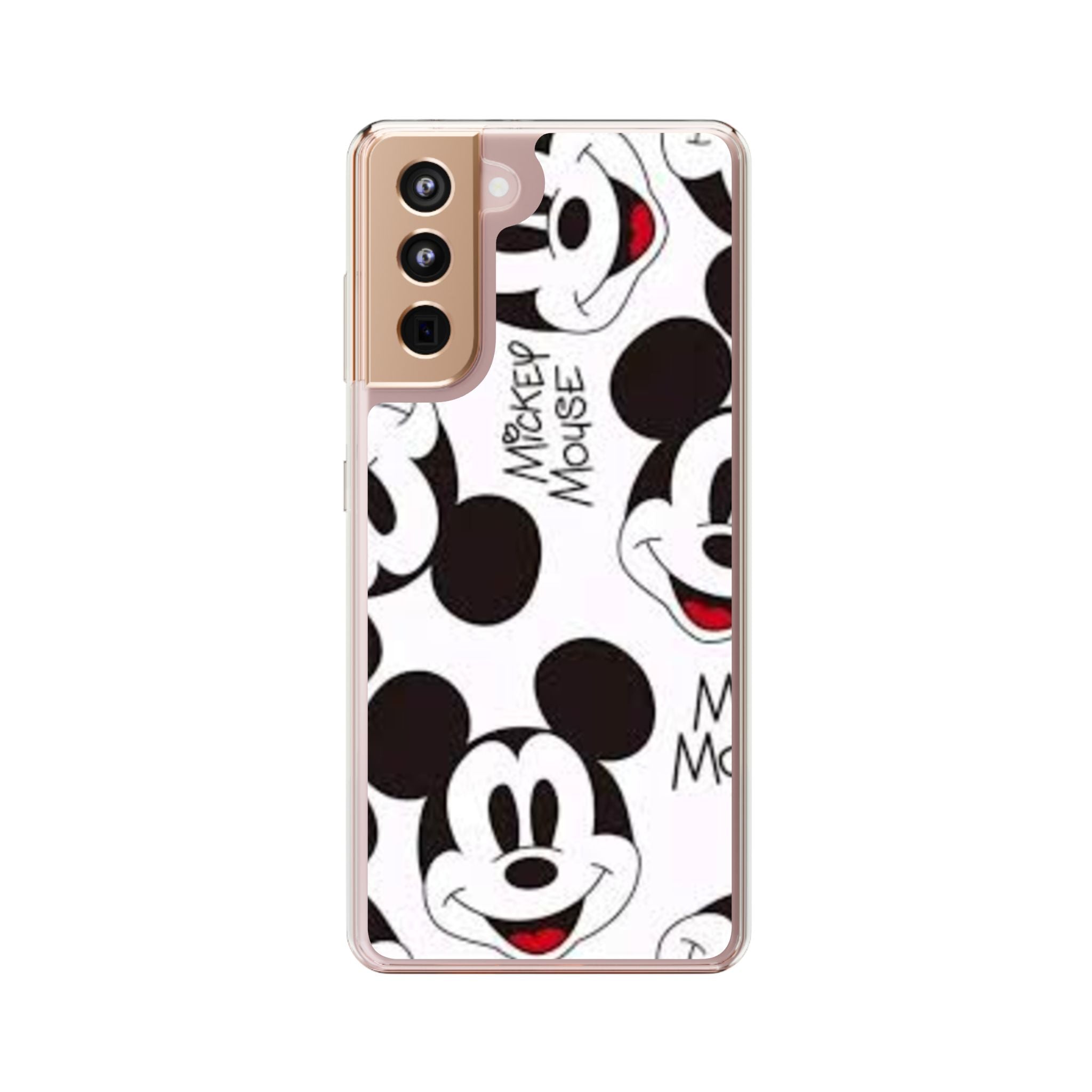 Mickey Mouse Clear Phone Case – Retro Cartoon Pattern Clear Case