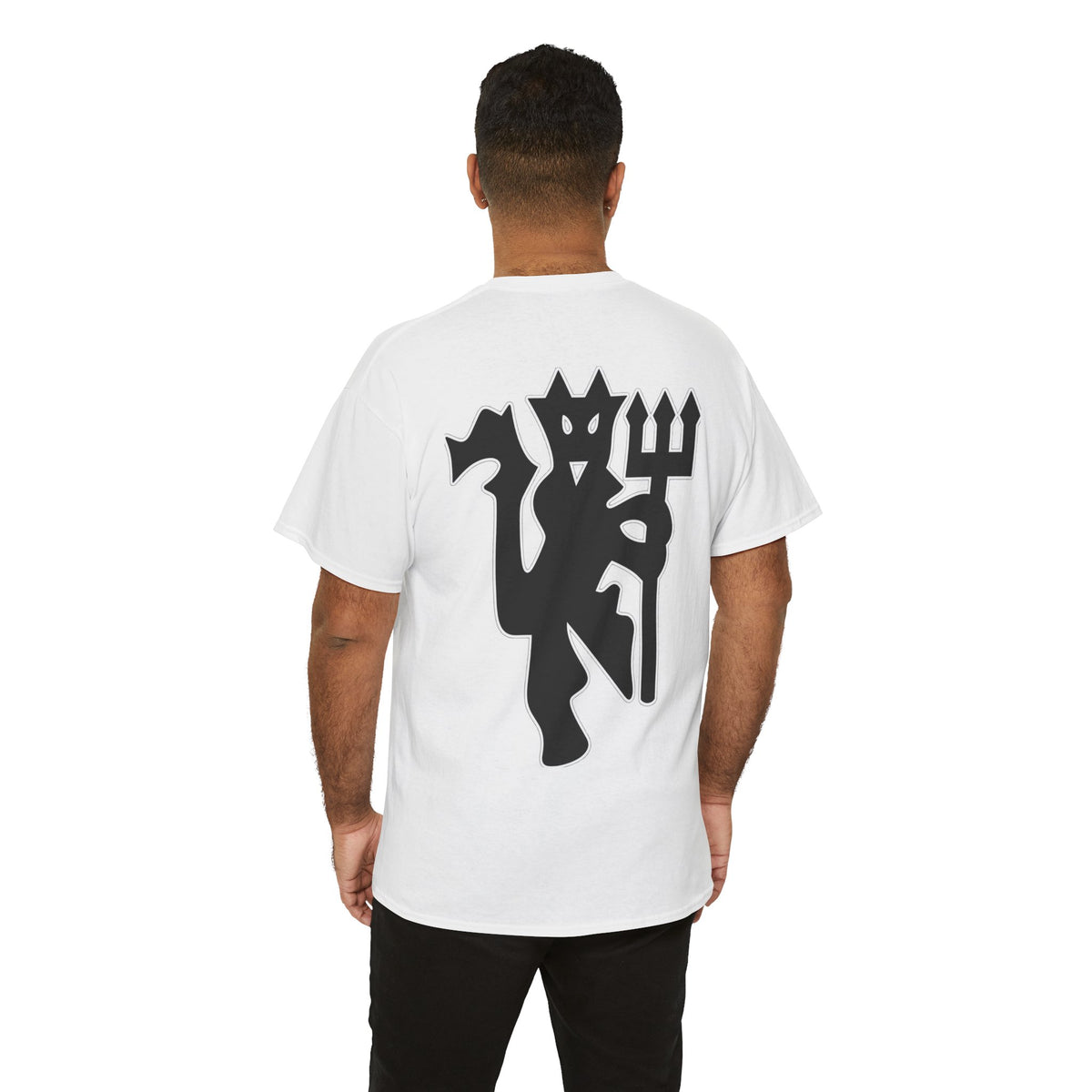 Manchester United Devil Cotton T-Shirt – Retro Trident Football Crest Tee