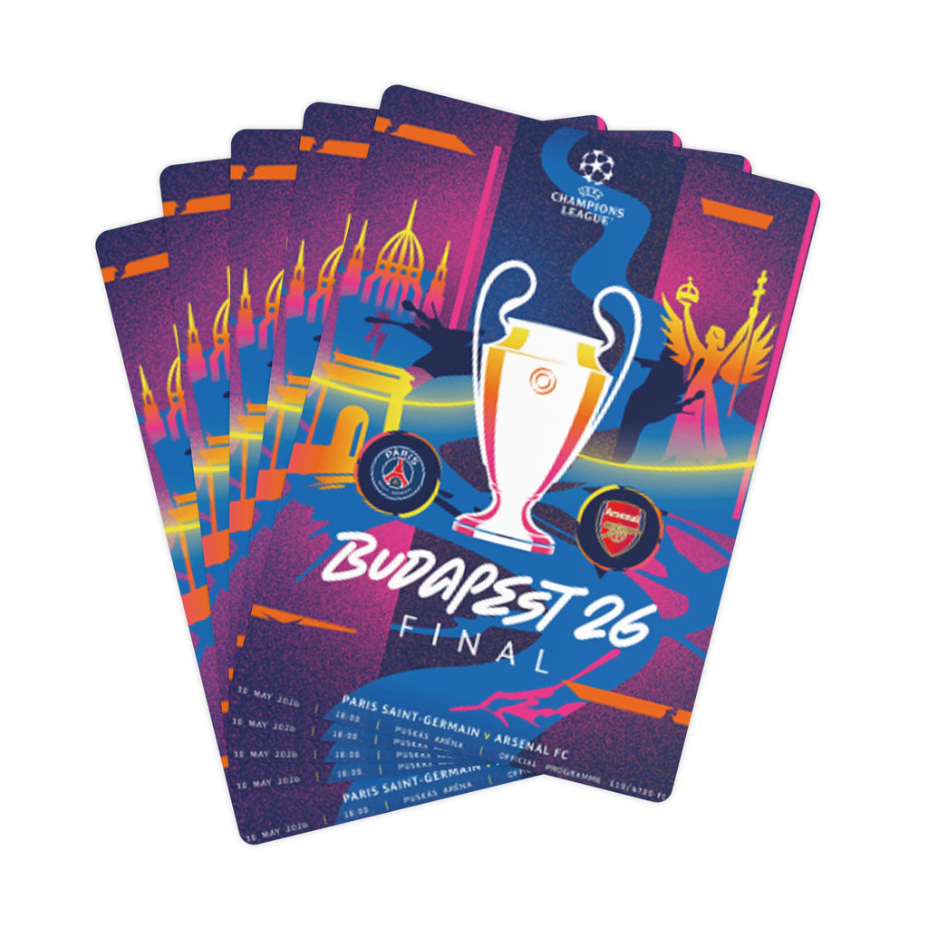 2026 Champions League Final Programme Cover Inspired Playing / Poker Cards