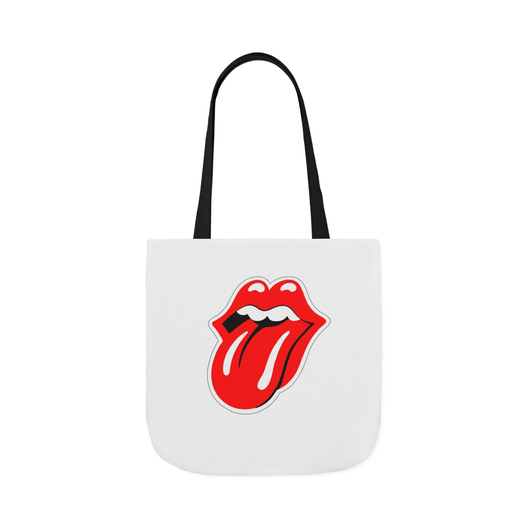 Rock & Roll Tongue Canvas Tote Bag — Retro Lip Graphic