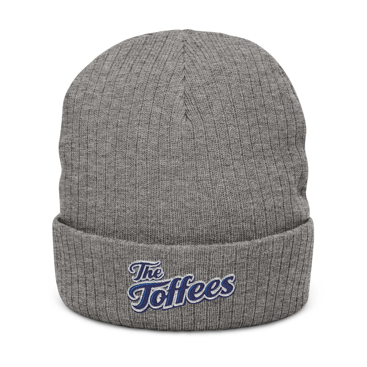 Embroidered 'The Toffees' Ribbed Knit Beanie — Cozy Football Fandom Hat