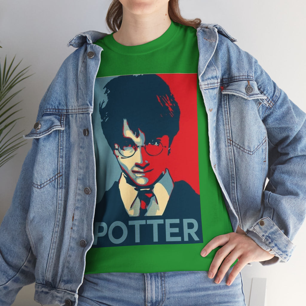 Harry Potter Inspired Vintage Wizard Portrait Cotton T‑Shirt — 'Potter' Graphic Tee