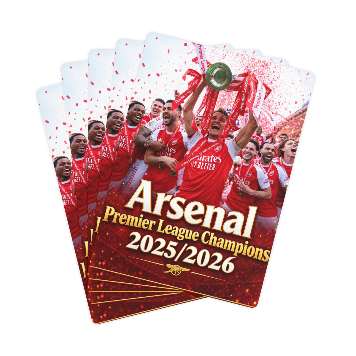 Arsenal Premier League Champions 2025/2026 Playing / Poker Cards