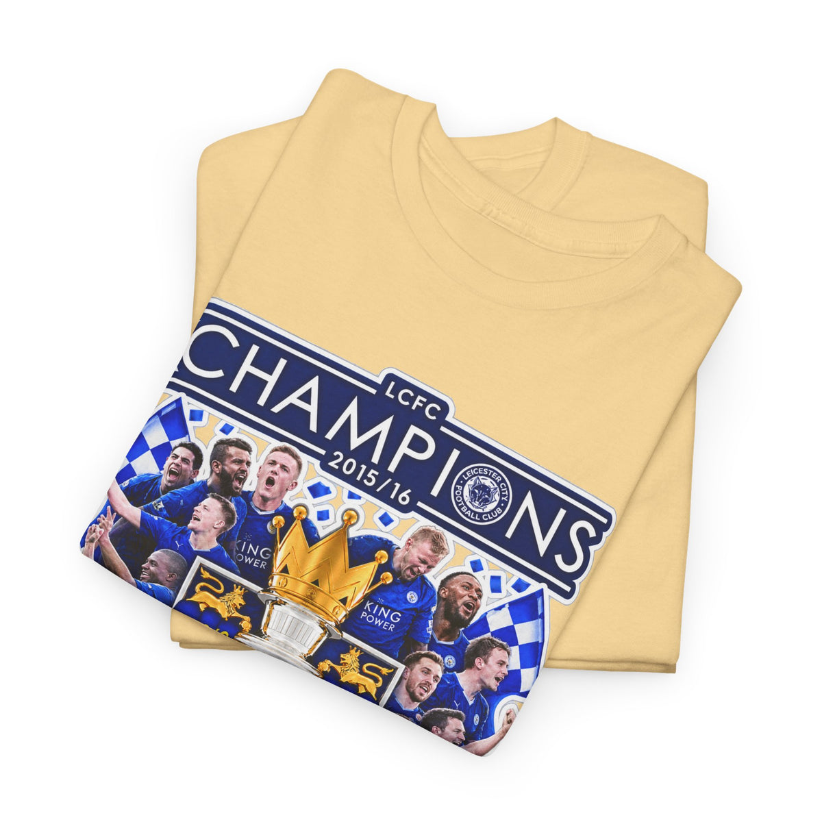 Leicester City 2015/2016 Champions Trophy Soccer T-Shirt — Team Victory Graphic Tee