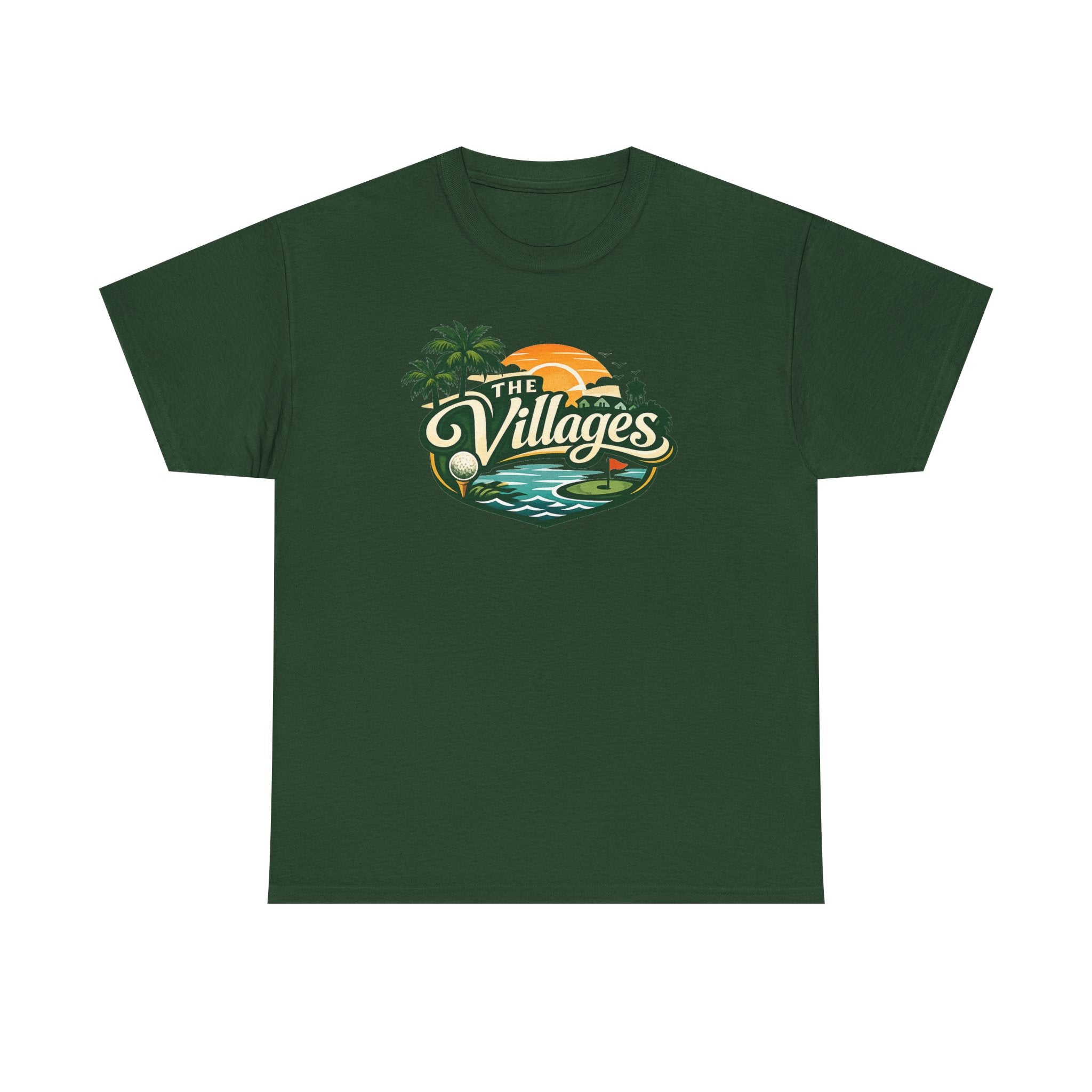 The Villages of Florida Sunset Logo Tee - Florida Palm Beach Retro T-Shirt
