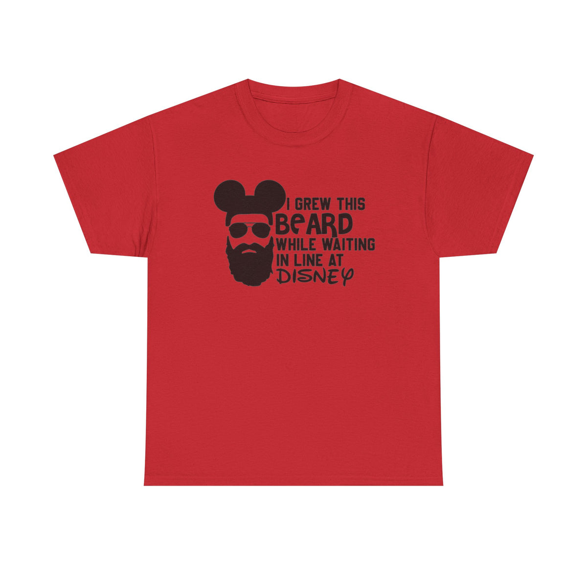 Beard While Waiting Tee – "I Grew This Beard While Waiting In Line At Disney" Funny Disney Dad T-Shirt