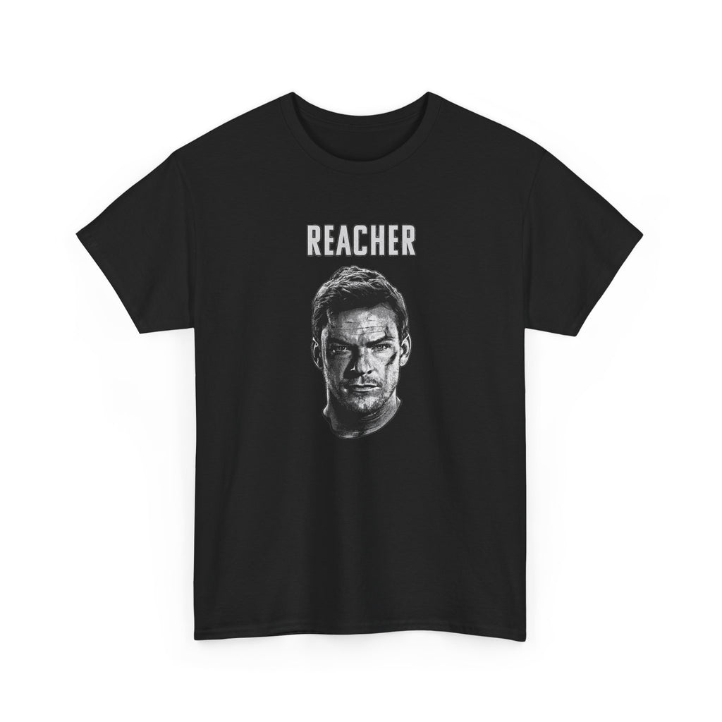 Reacher Graphic Tee — Gritty Portrait T-Shirt for Fans