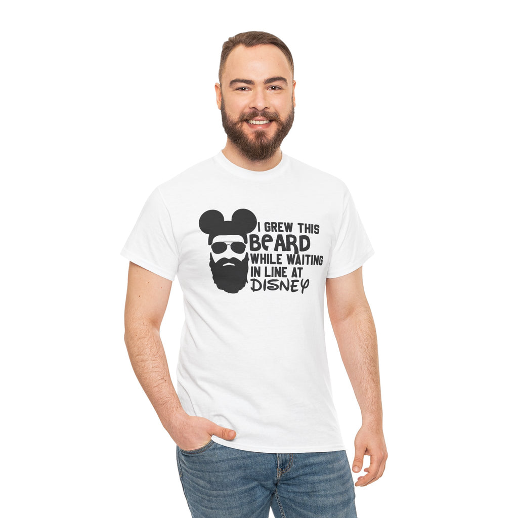 Beard While Waiting Tee – "I Grew This Beard While Waiting In Line At Disney" Funny Disney Dad T-Shirt