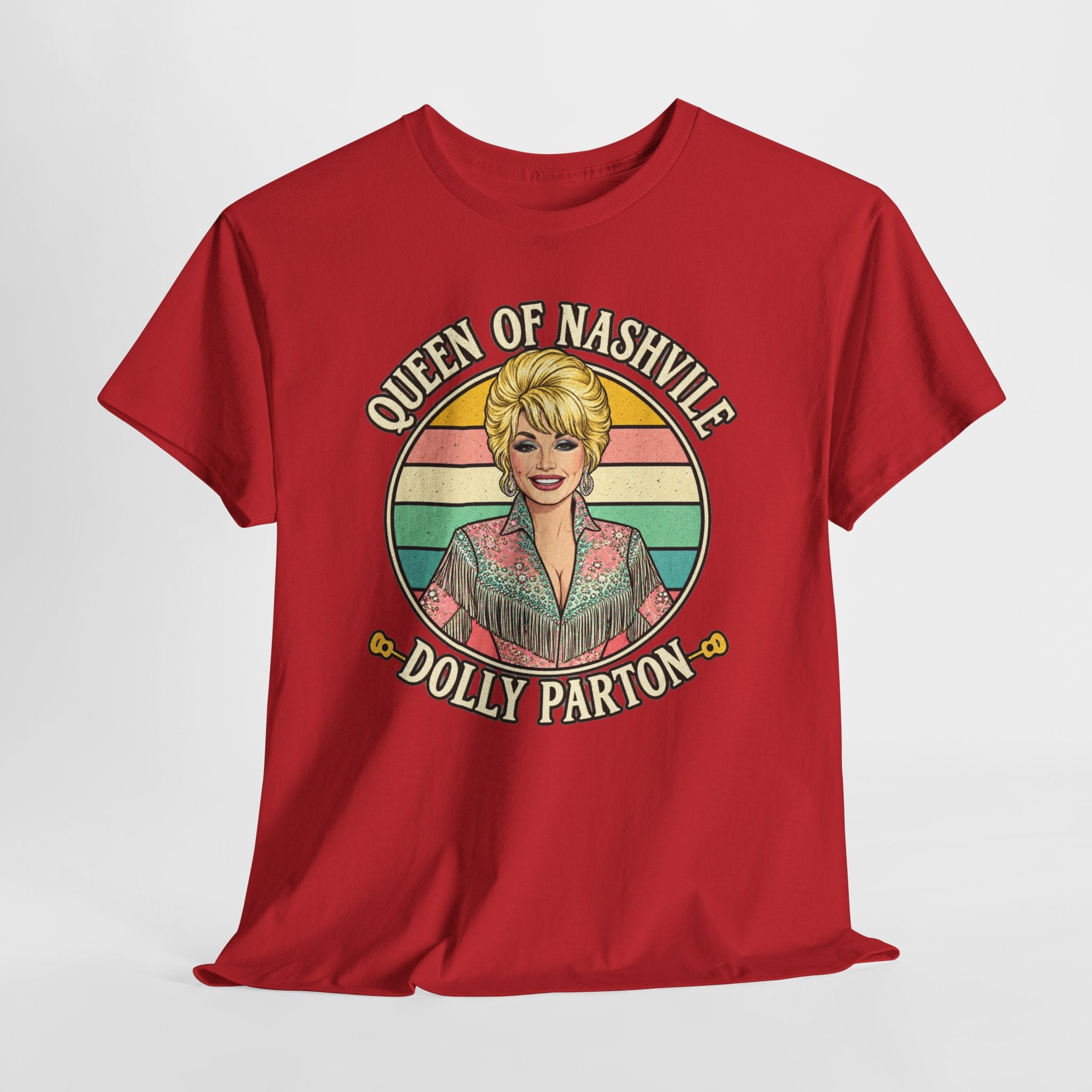 Queen of Nashville Graphic Tee — Dolly Parton Retro Portrait Shirt