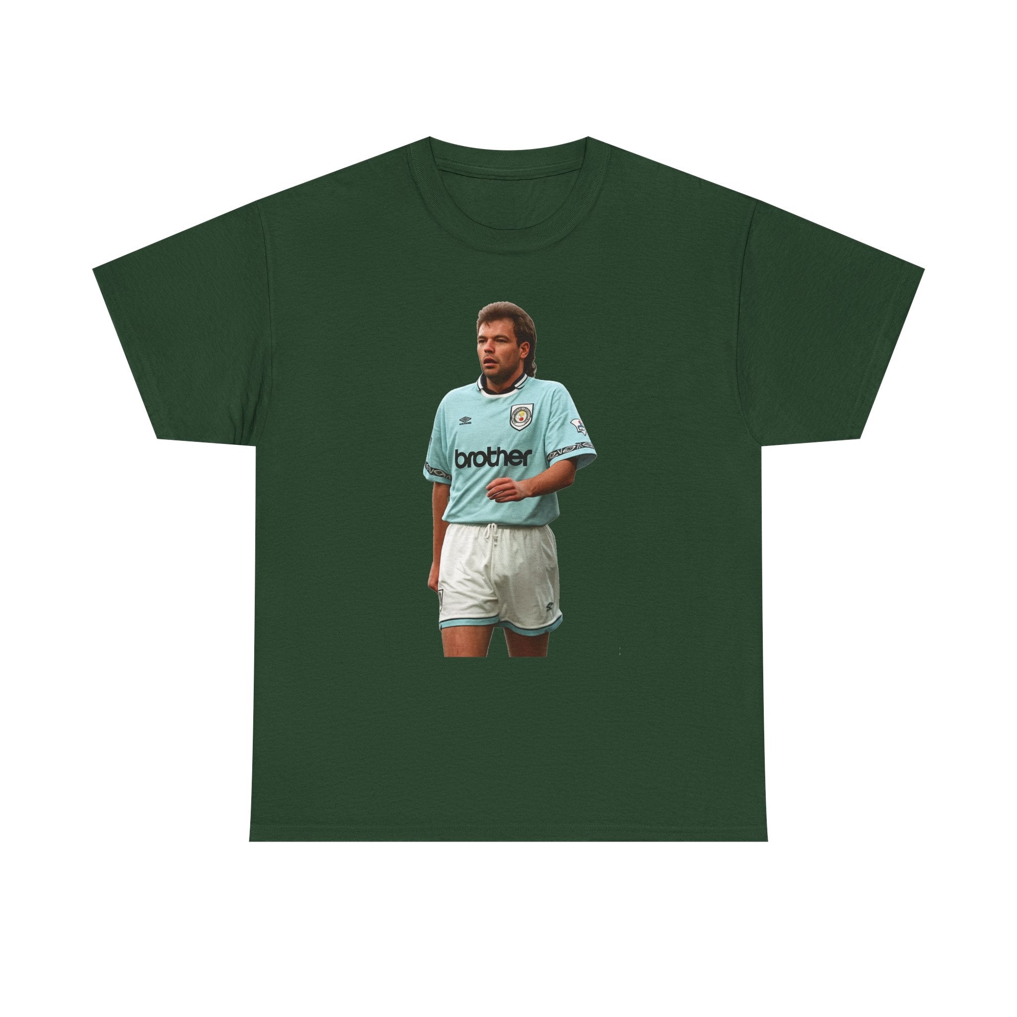 Uwe Rosler Manchester City Legend Graphic Tee - Retro Football Kit Print