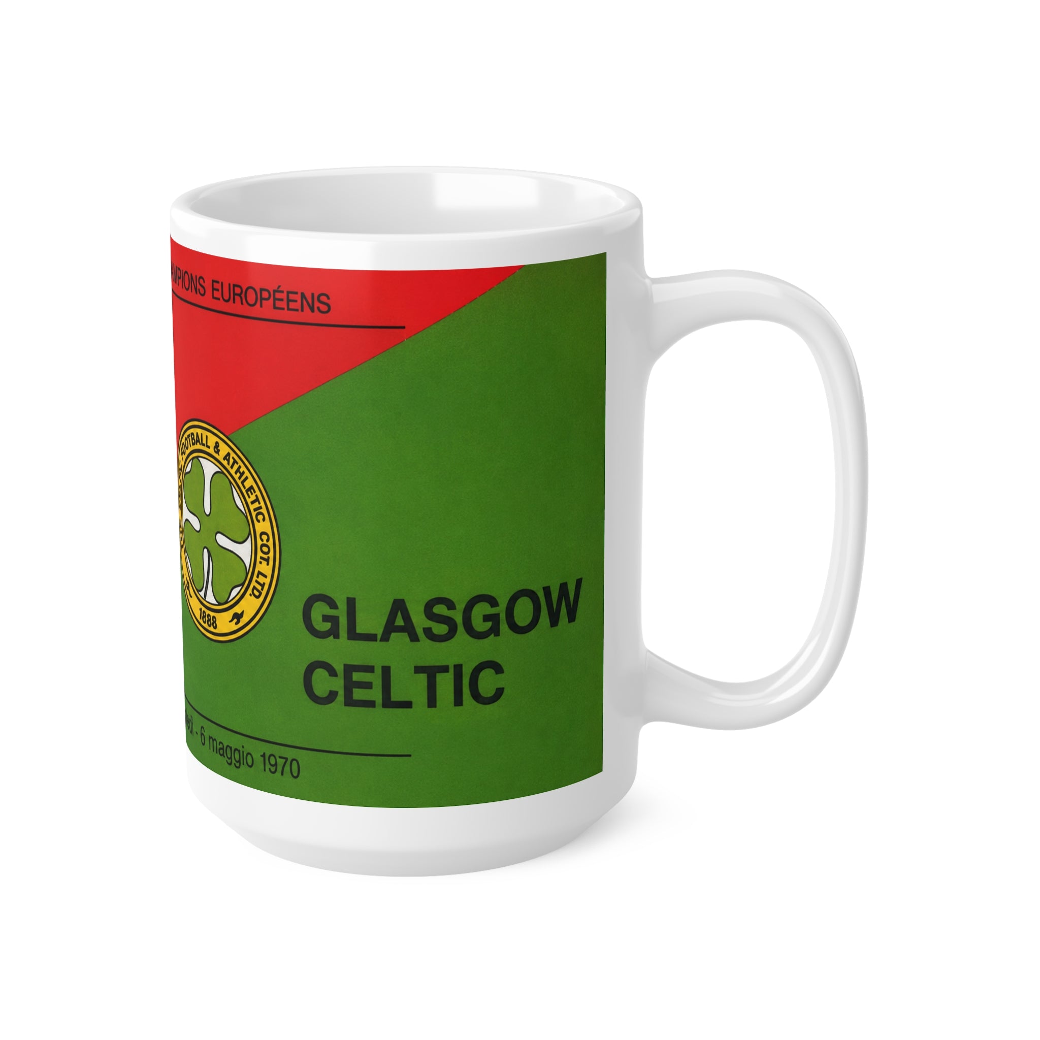 1970 European Cup Final Programme Cover Inspired Ceramic Coffee Mug — 11oz & 15oz