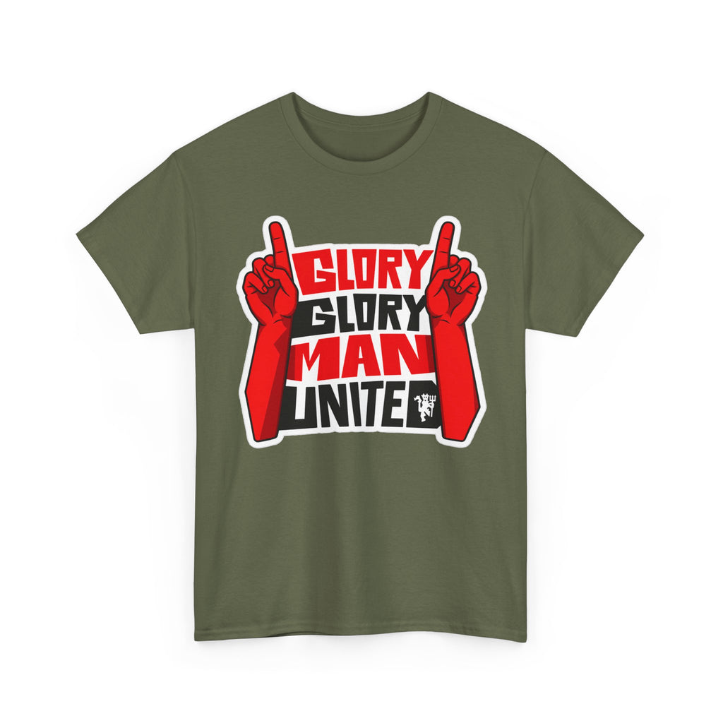 Glory Glory Man United T-Shirt — Retro Red Football Fan Tee