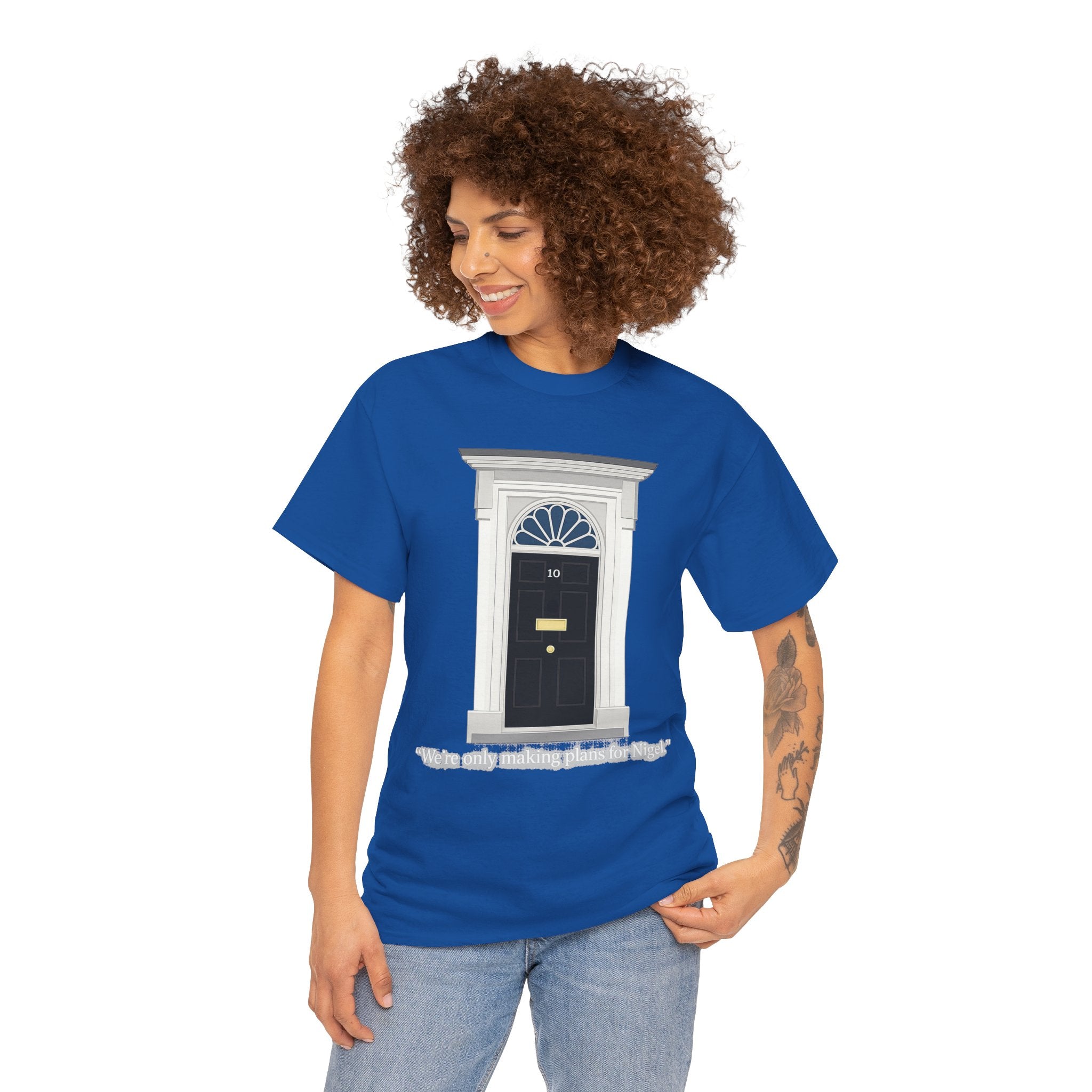 Doorway Graphic Tee — 'With Only a Knocking, who will be Might?' Black T‑Shirt