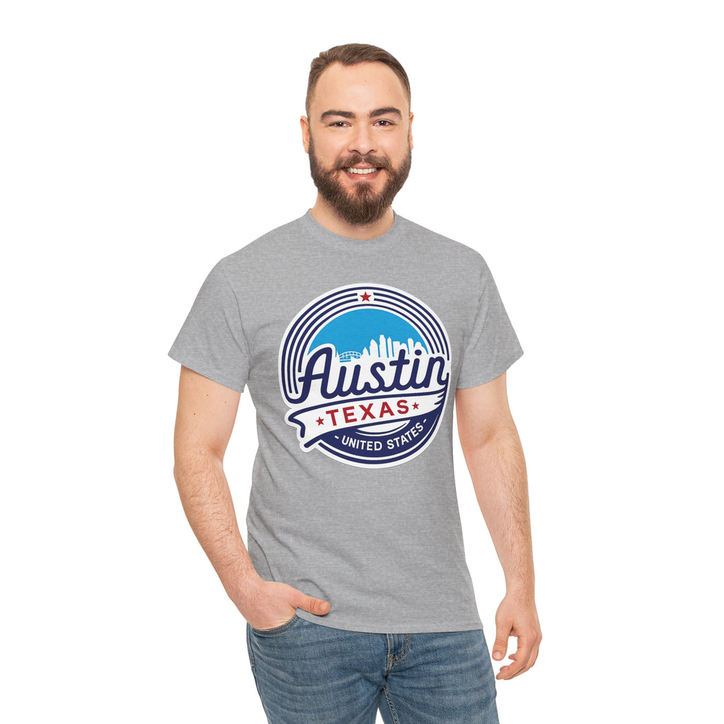 Austin Texas Retro Skyline T-Shirt — Vintage City Pride Tee
