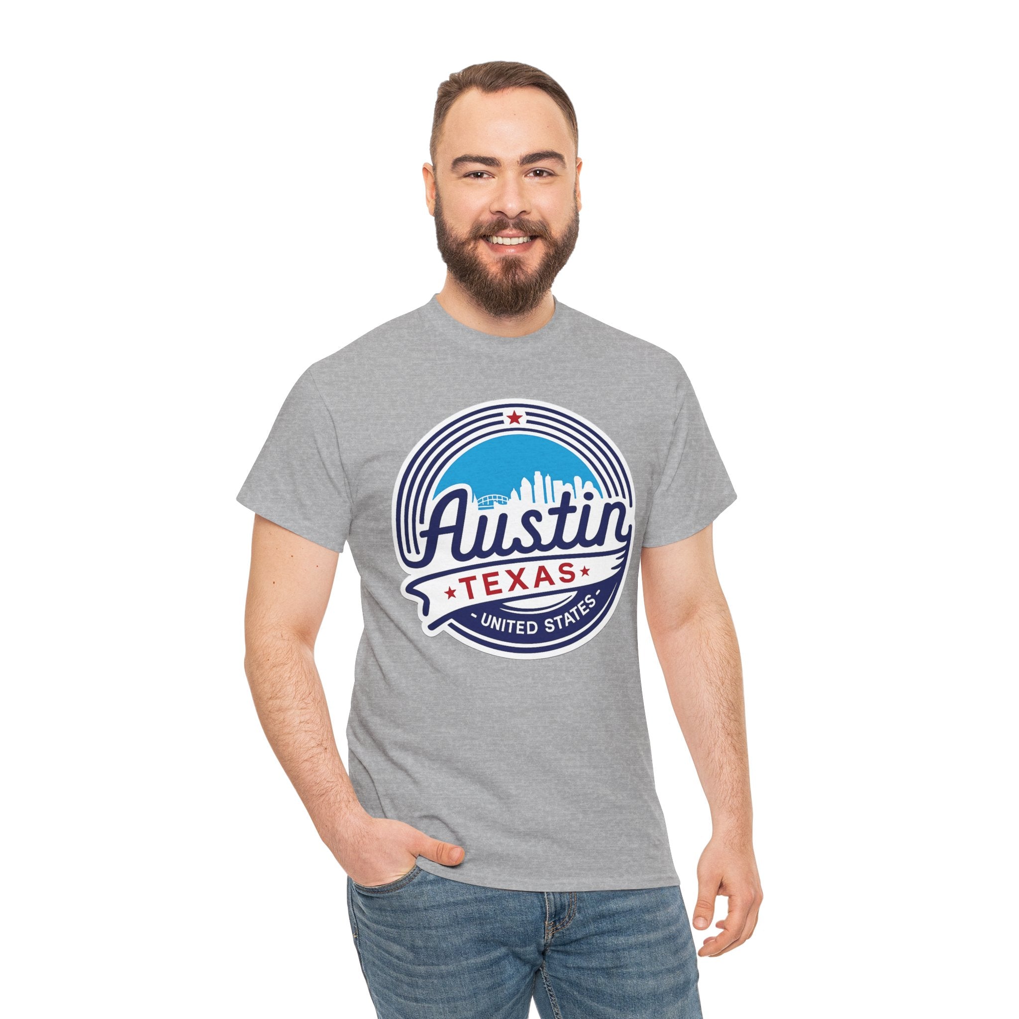 Austin Texas Retro Skyline T-Shirt — Vintage City Pride Tee