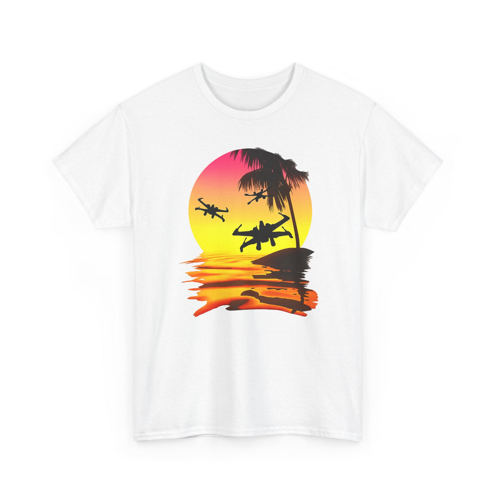 Star Wars X-Ring Sunset Beach Plane T-Shirt
