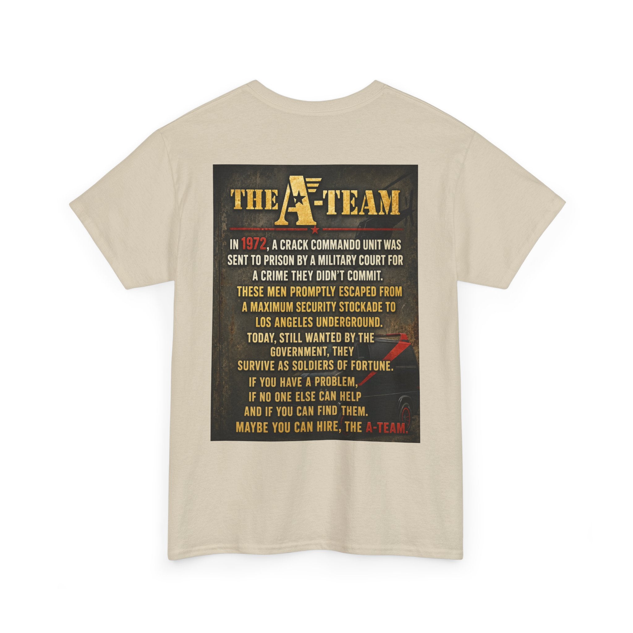 A-Team Graphic Tee — Retro TV Series Logo & Character Poster T-Shirt