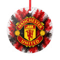 Manchester United Ceramic Ornament - Red Splash 2-Sided Decoration