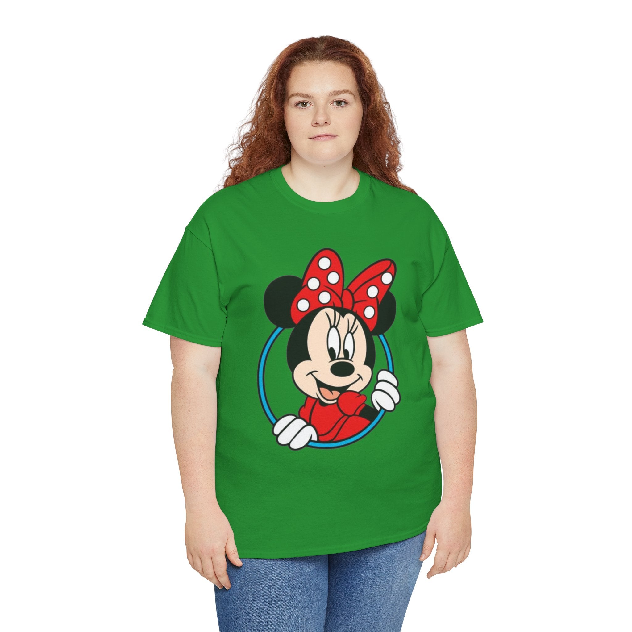 Minnie Mouse Retro Peeking Cotton T-Shirt / Tee
