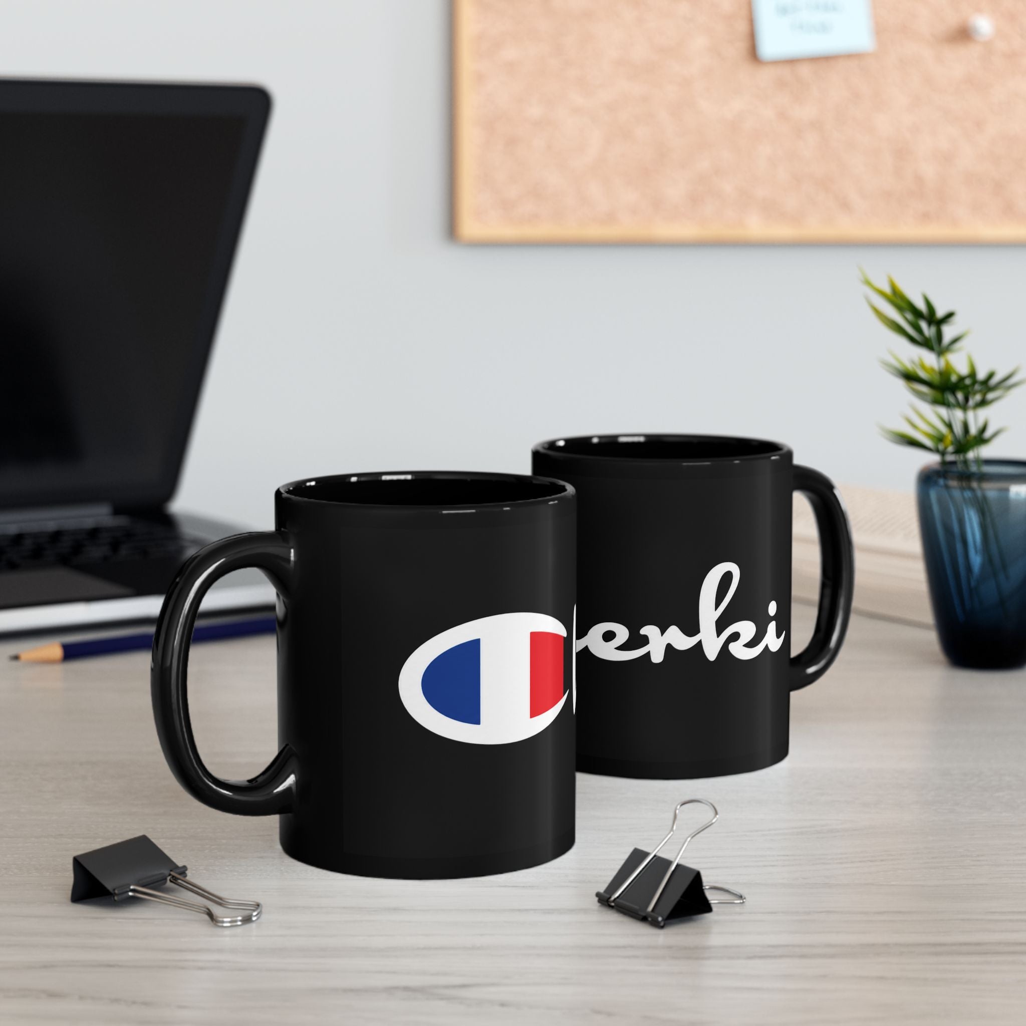 Cherki Script Black Coffee Mug – Stylish Personalized Name Mug (11oz, 15oz)