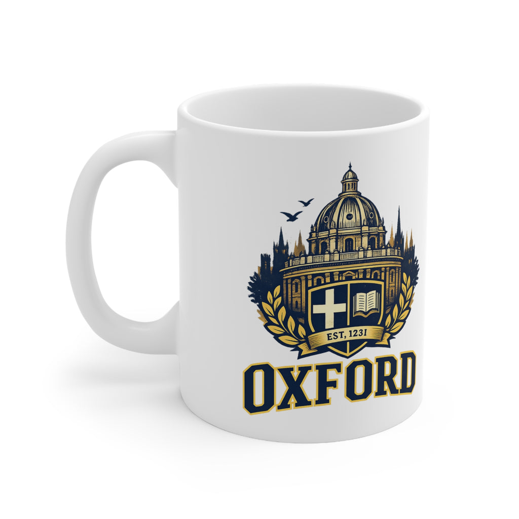 Oxford Crest Ceramic Coffee Mug — University Shield Design, 11oz & 15oz