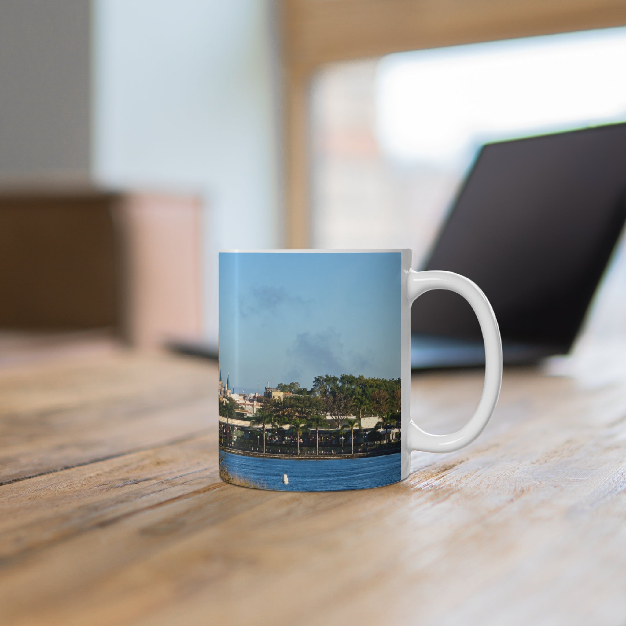 Magic Kingdom Castle Panorama Coffee Mug — Scenic Theme Park Castle Photo, 11oz & 15oz