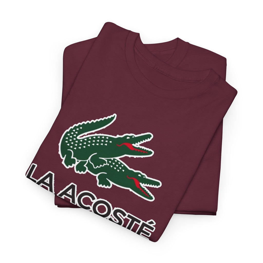La Acosté Crocodile Logo Graphic Cotton Tee / T-Shirt