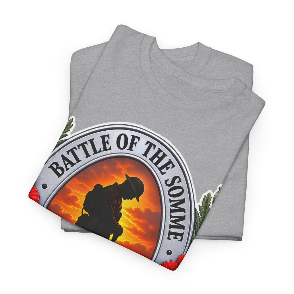 Battle of the Somme Memorial Cotton T-Shirt — 100th Anniversary Poppy Tribute