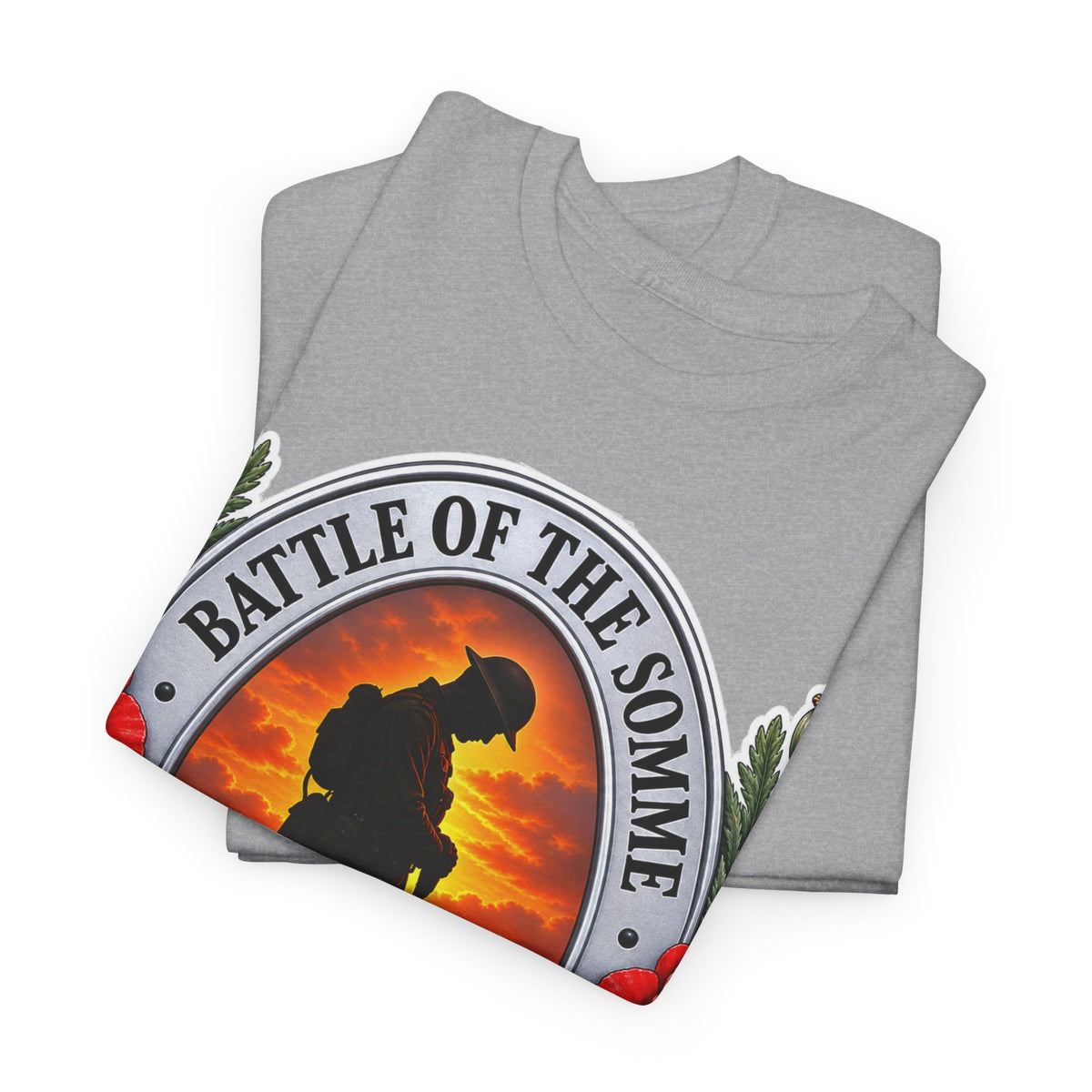 Battle of the Somme Memorial Cotton T-Shirt — 100th Anniversary Poppy Tribute