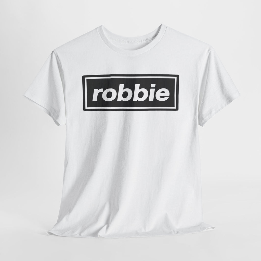 Robbie Inspired Cotton T-Shirt — Minimal Black Box Logo T-Shirt
