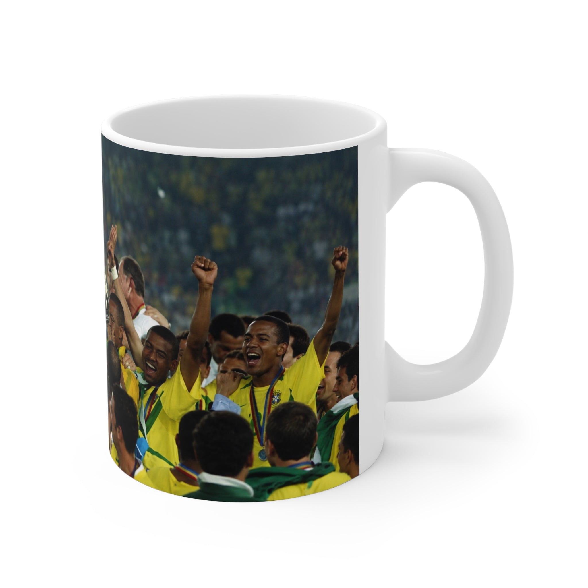 Brazil World Cup Winners Victory Photo Mug — Team Celebration Ceramic Coffee Cup (11oz, 15oz)