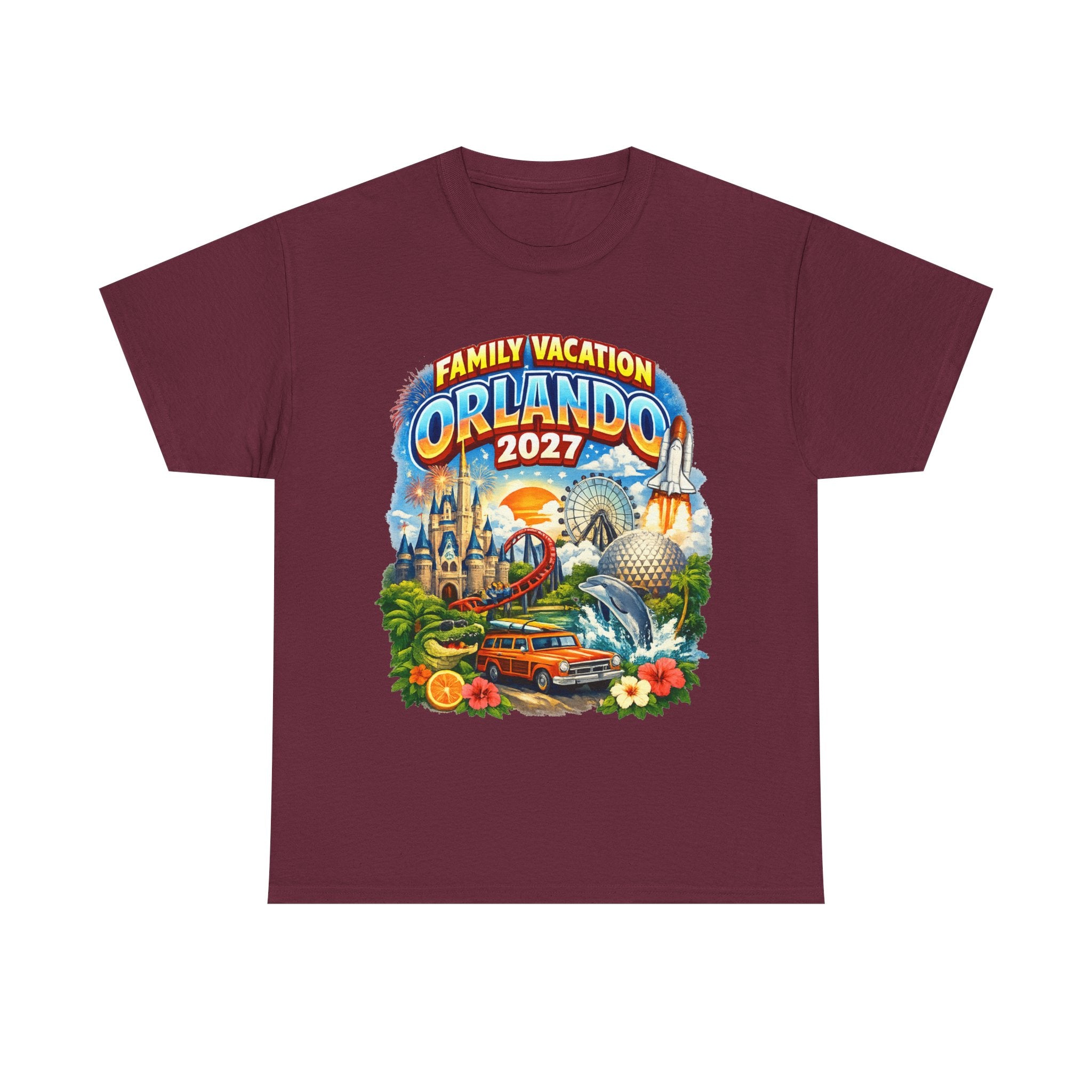 Orlando 2027 Family Vacation T-Shirt — Retro Theme Park Souvenir Tee