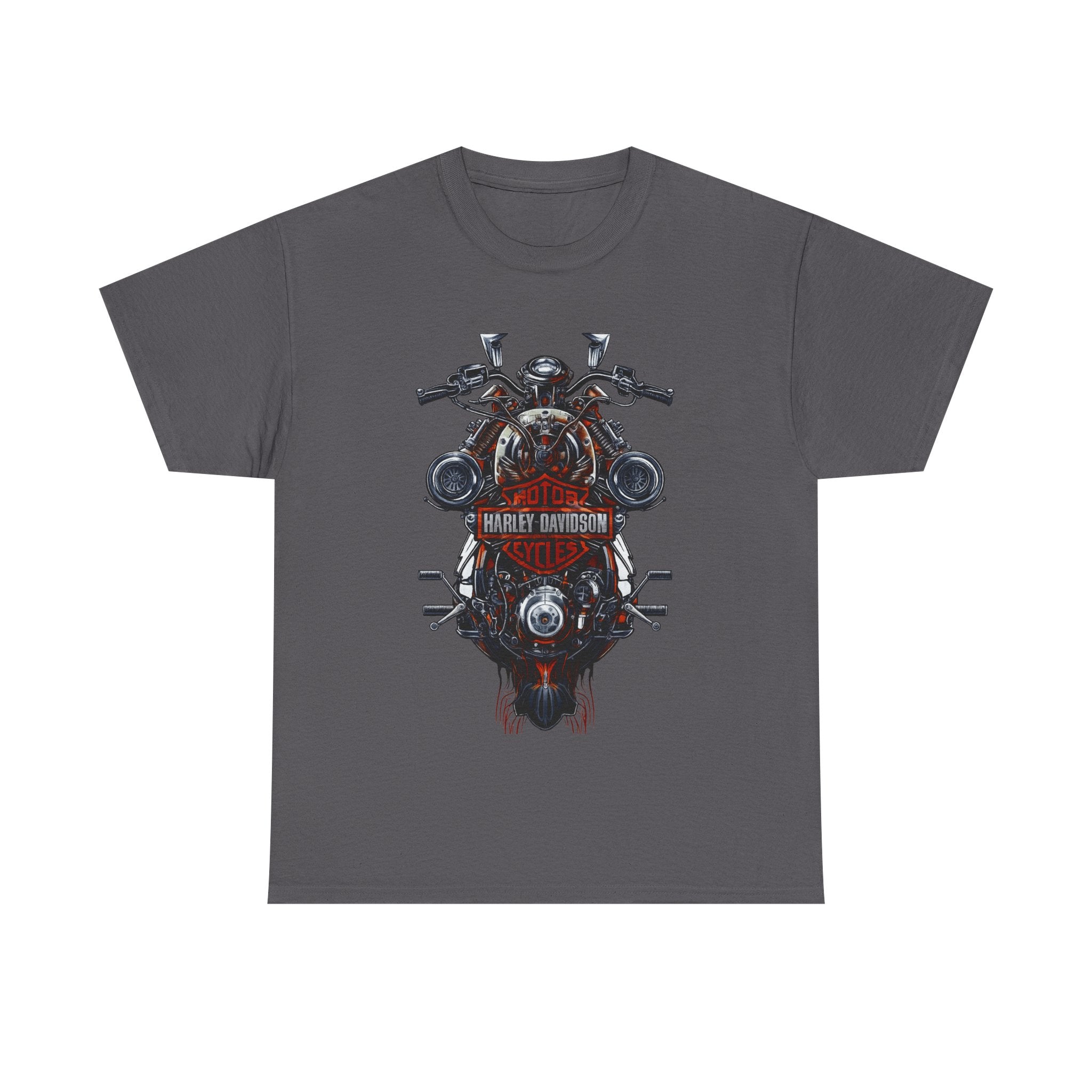 Harley Motorcycle Engine Skull T‑Shirt — Vintage Harley Style Biker Tee