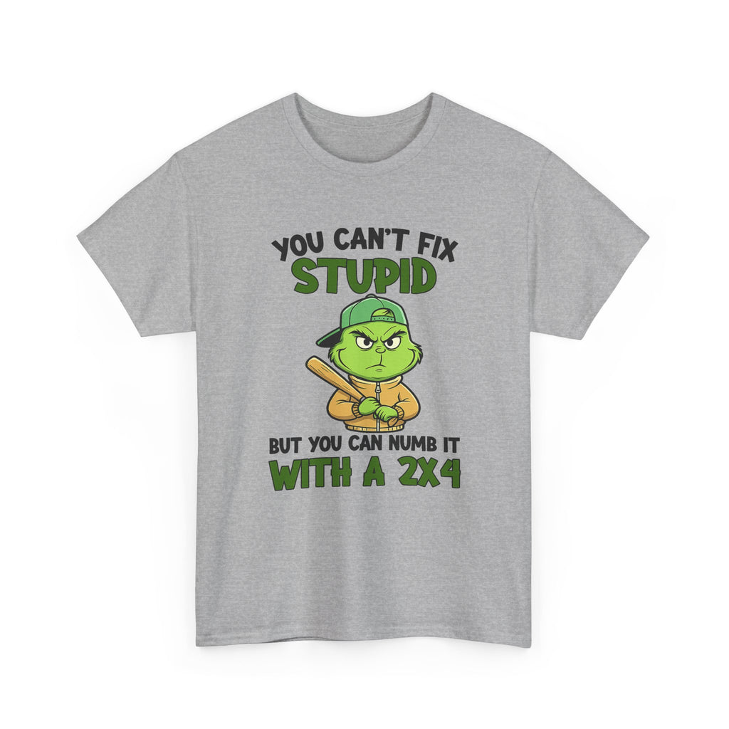 Funny Carpenter T‑Shirt — "You Can't Fix Stupid But You Can Numb It With a 2x4"