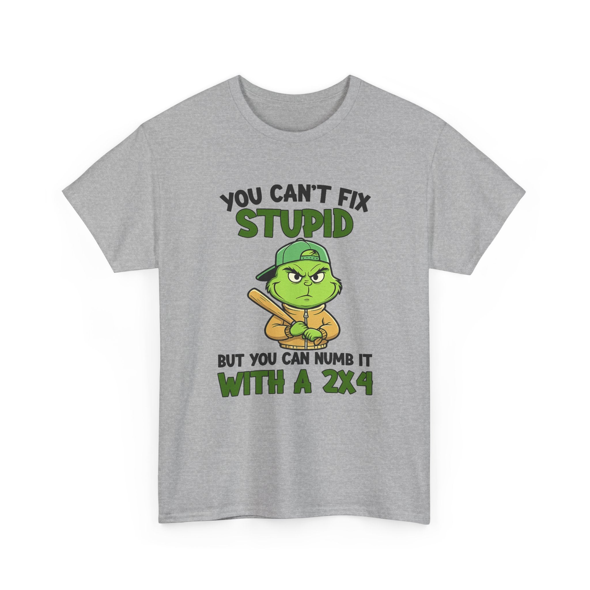 Funny Carpenter T‑Shirt — "You Can't Fix Stupid But You Can Numb It With a 2x4"