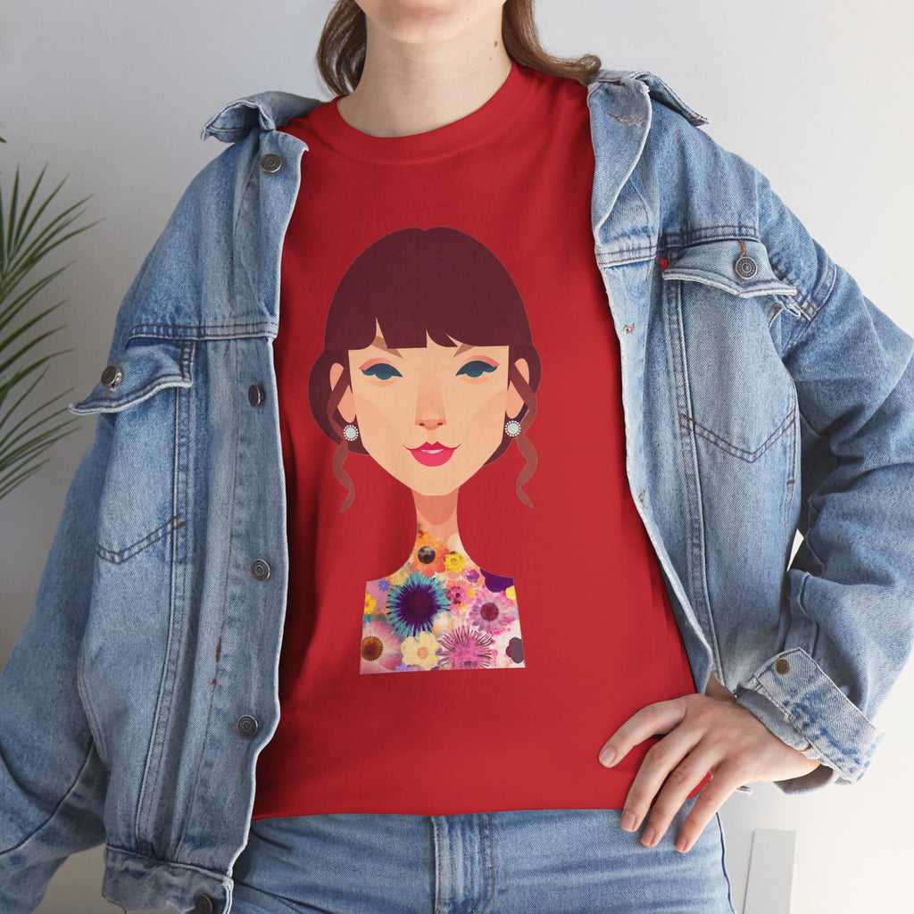 T Swift Illustration Cotton T-Shirt