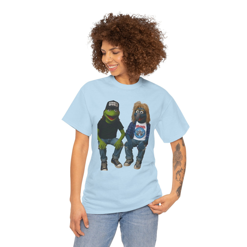 Kermit & Gonzo Waynes World Inspired Character Graphic T-Shirt