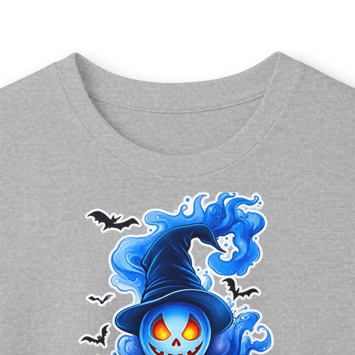 Ghost Flame Long Sleeve Tee — Spooky Blue Spirit Graphic