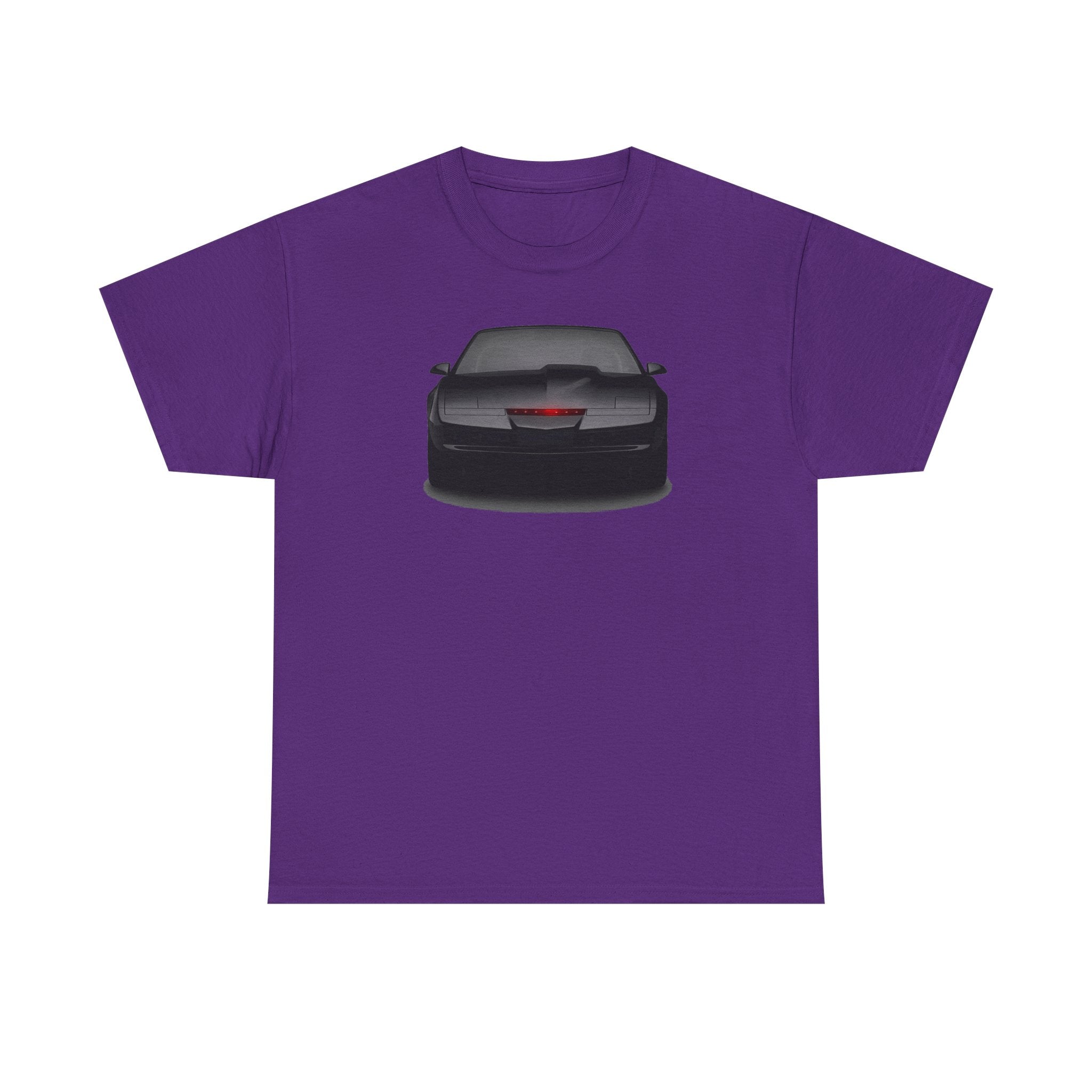 KITT-Inspired Retro Sports Car Tee — Front View Knight Rider Car Graphic Shirt