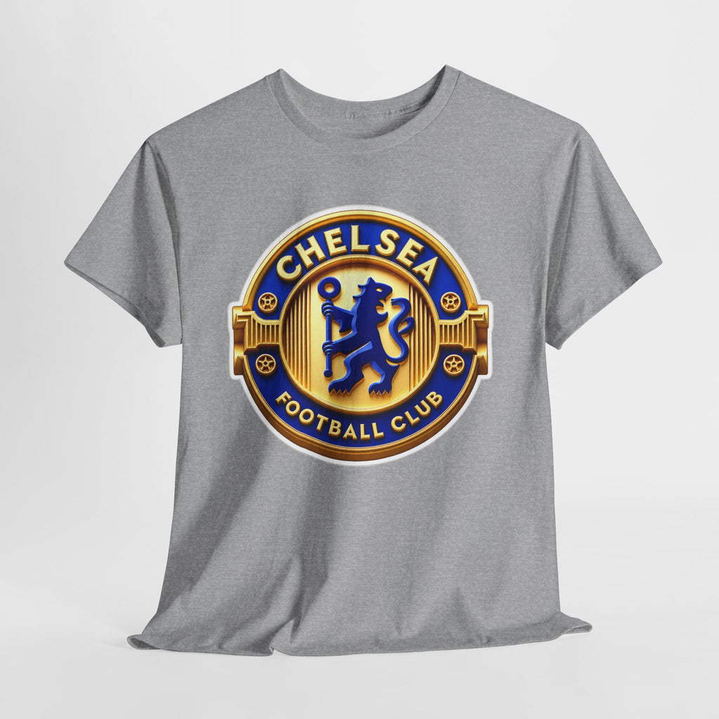 Chelsea Football Club Crest Tee — Retro Blue & Gold Soccer Emblem T-Shirt