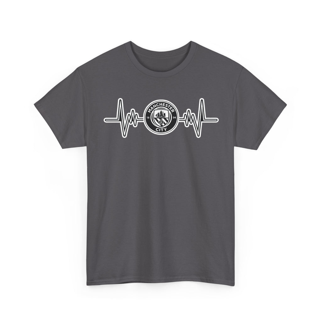 Manchester City Heartbeat Logo T-Shirt — Emergency Medical Services Pulse Tee