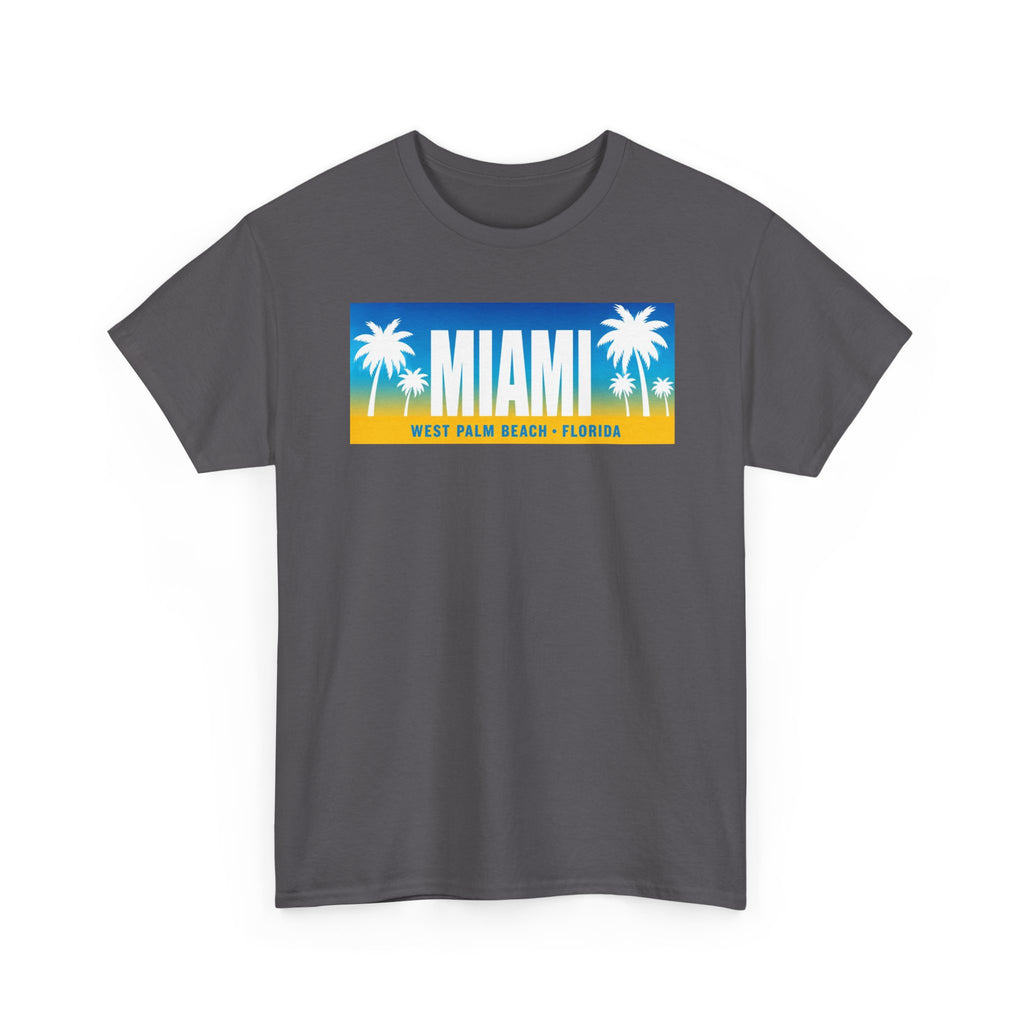 Miami West Palm Beach Vintage Tee — "MIAMI" Beach Palm Trees T‑Shirt