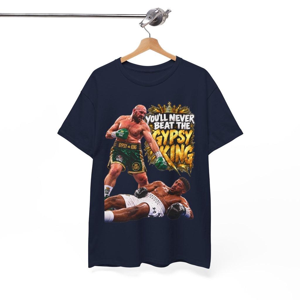 Boxing Graphic Tee – "You'll Never Beat the Gypsy King" Fight Shirt