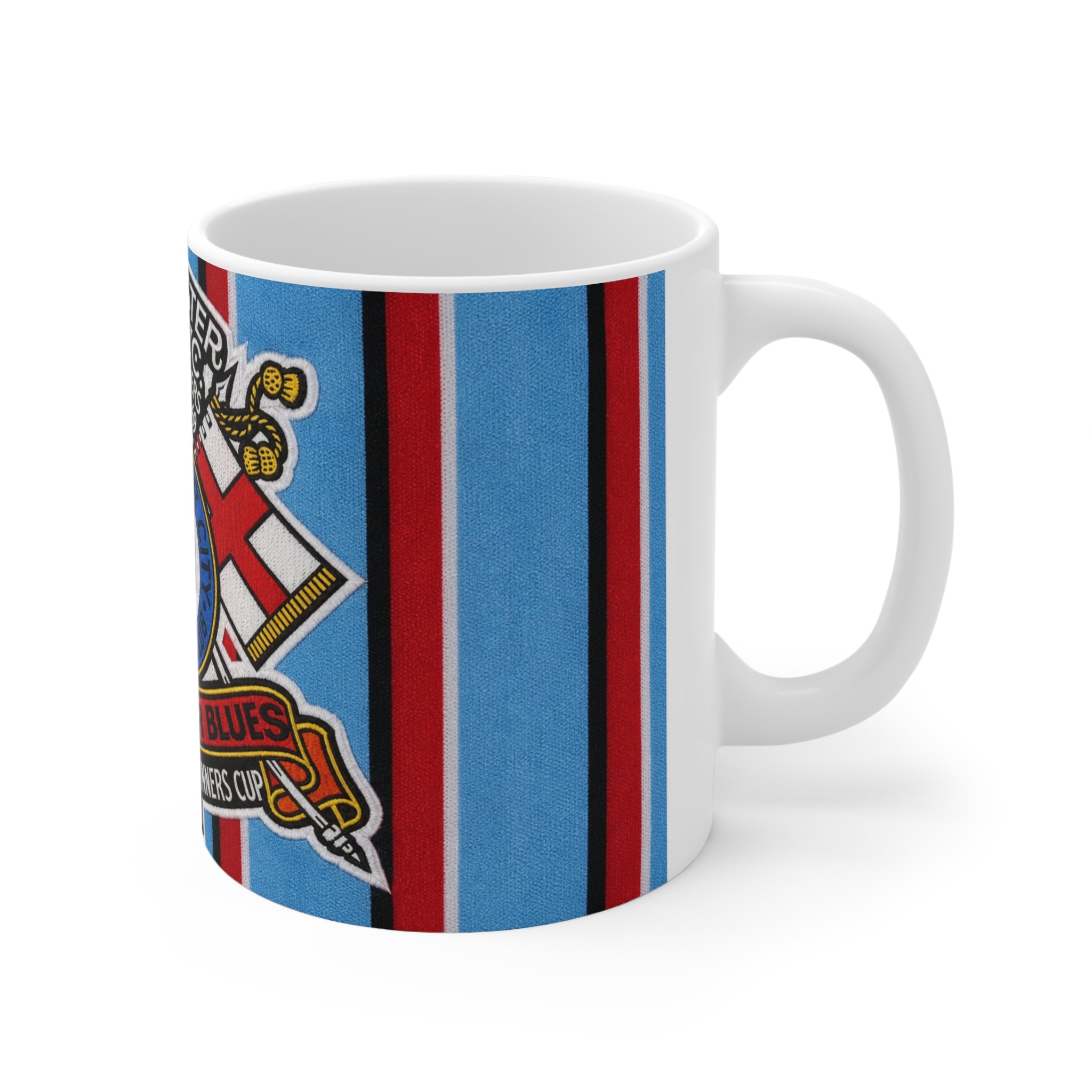 Manchester City Retro Crest Ceramic Mug — 11oz/15oz Football Coffee Cup