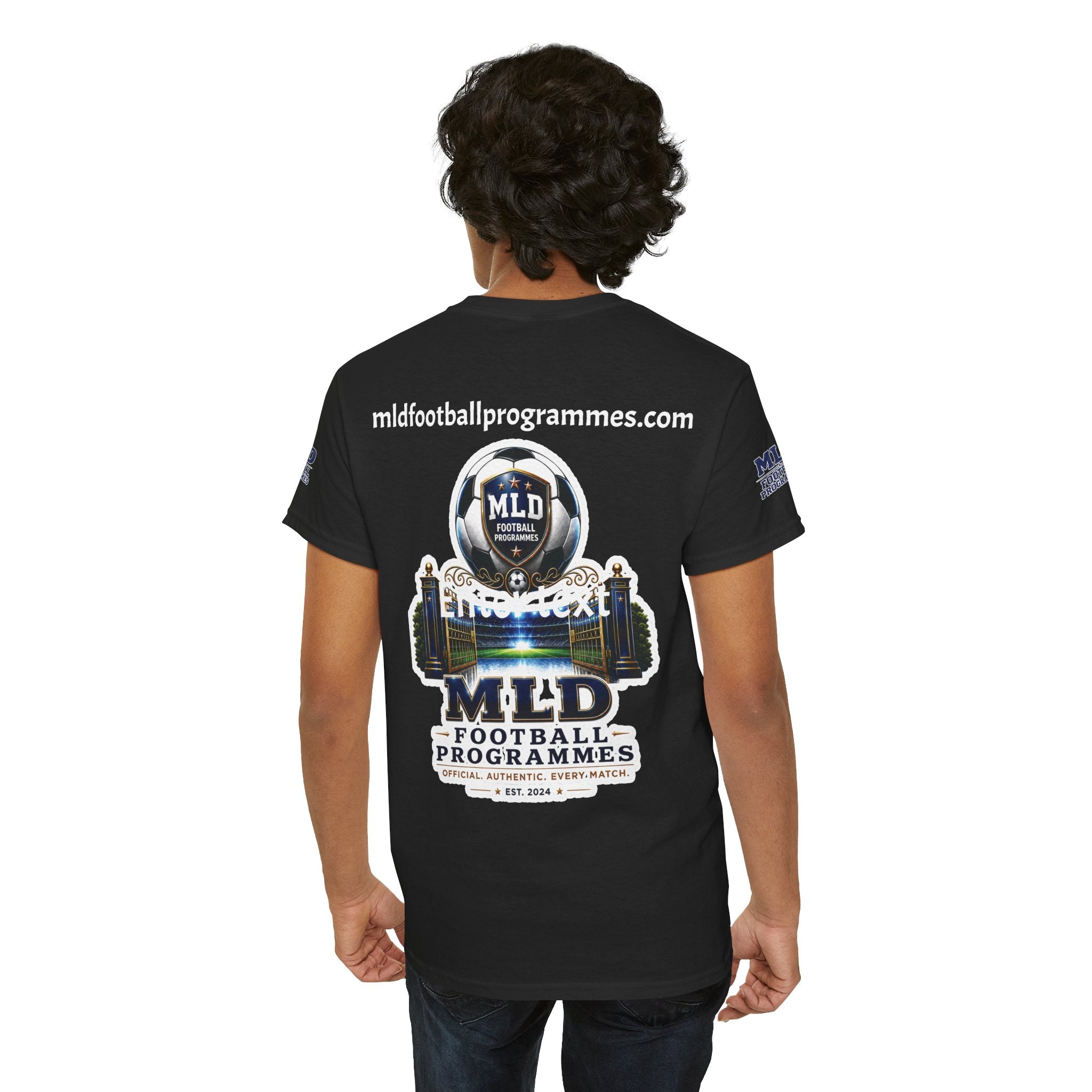 MLD Football Programmes Tee — Vintage Sports Logo Cotton T‑Shirt