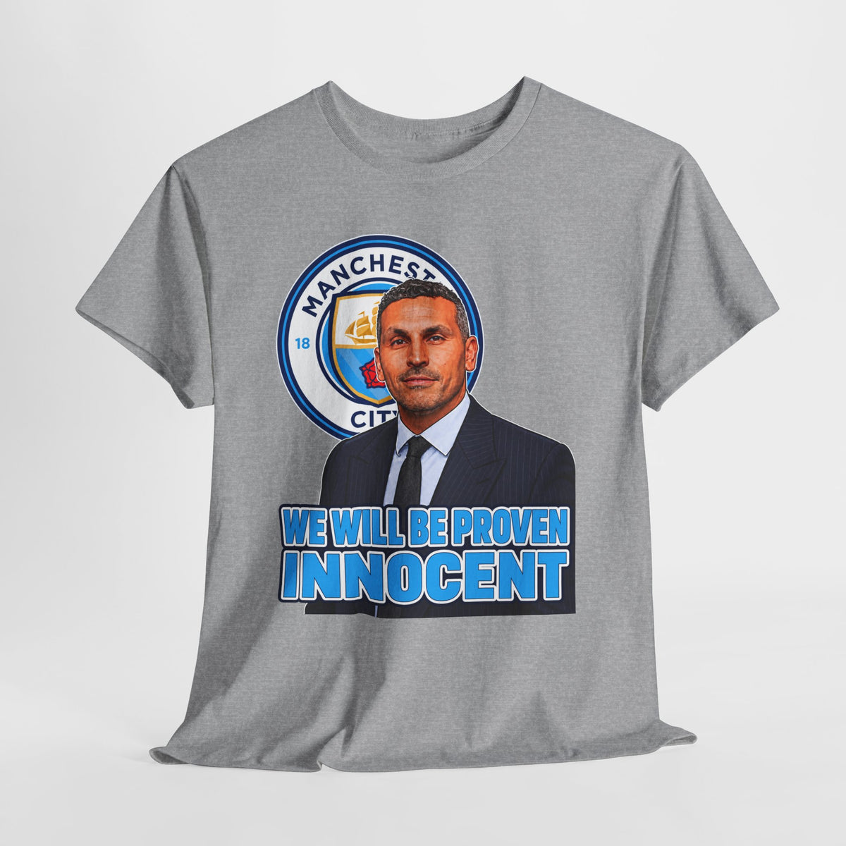 Manchester City “We Will Be Proven Innocent” Fan Cotton T-Shirt