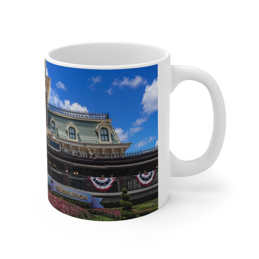 Magic Kingdom Train Station Photo Mug — 11oz & 15oz Ceramic Coffee Cup