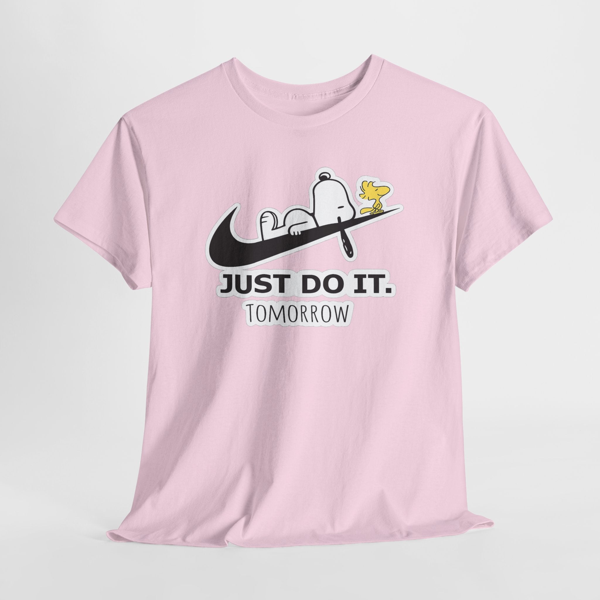 Snoopy "Just Do It Tomorrow" Graphic Cotton T-Shirt