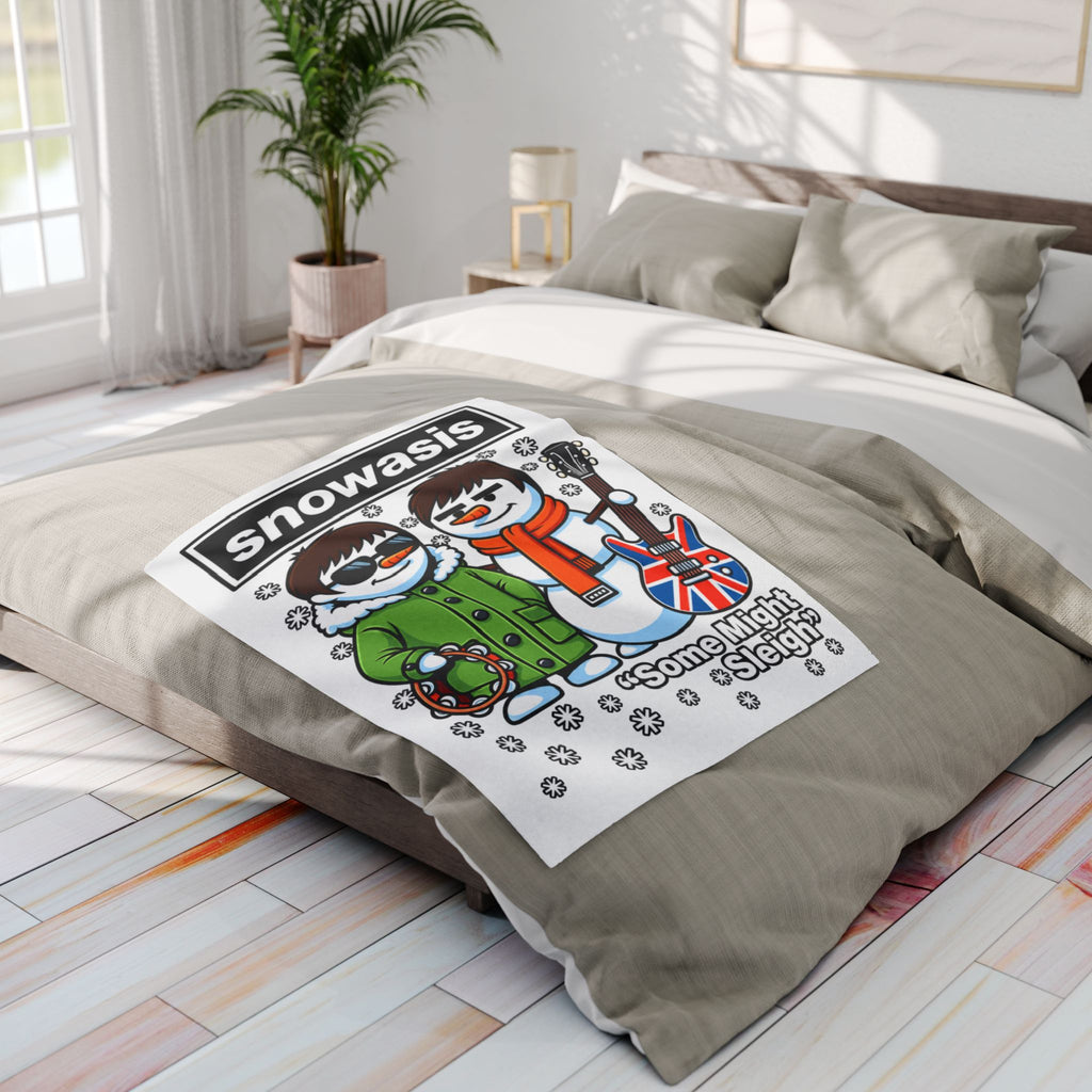 Snowasis 'Some Might Sleigh' #Oasis Inspired Arctic Fleece Blanket